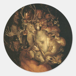 The Four Elements: Earth - Giuseppe Arcimboldo Ronde Sticker