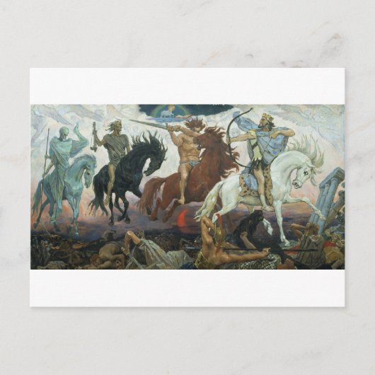 The Four Horsemen of Apocalypse by Viktor Vasnetso Briefkaart (Voorkant)