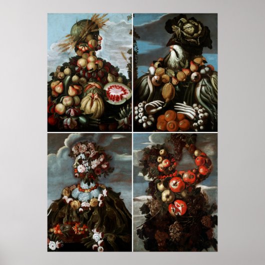 The Four Seasons" door Follower of Giuseppe Arcimb Poster (Voorkant)