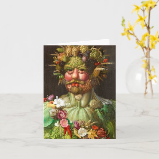 The Four Seasons: Vertumnus - Giuseppe Arcimboldo Kaart (Gele Bloem)