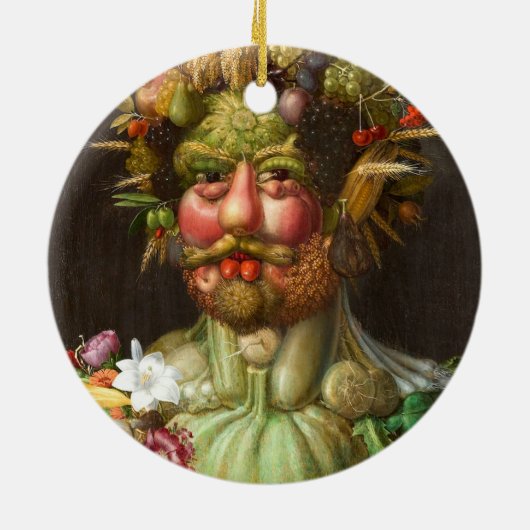 The Four Seasons: Vertumnus - Giuseppe Arcimboldo Keramisch Ornament (Achterkant)