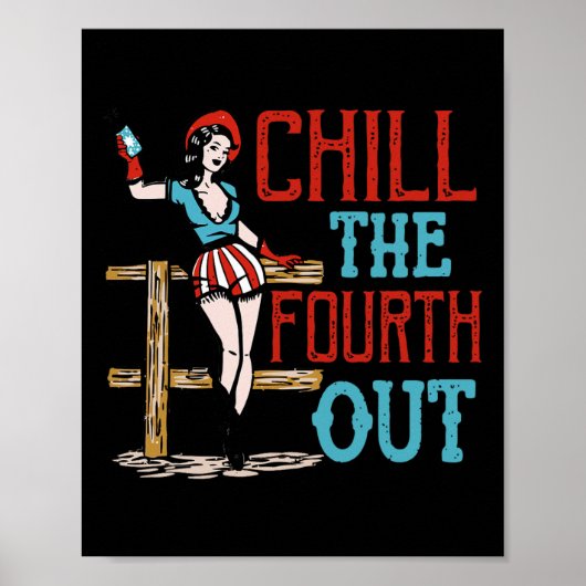 The Fourth Out 4 juli Patriottische Onafhankelijkh Poster (Voorkant)