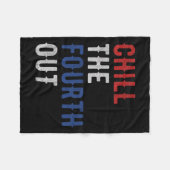 The Fourth Out Independence Amerikaanse vlag Grapp Fleece Deken (Voorkant (Horizontaal))