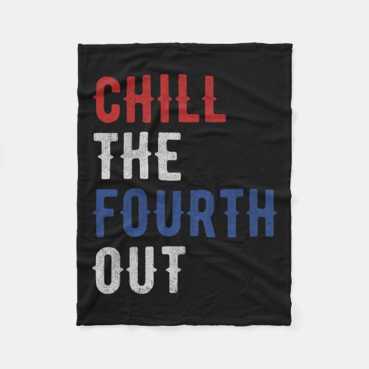 The Fourth Out Independence Amerikaanse vlag Grapp Fleece Deken (Voorkant)