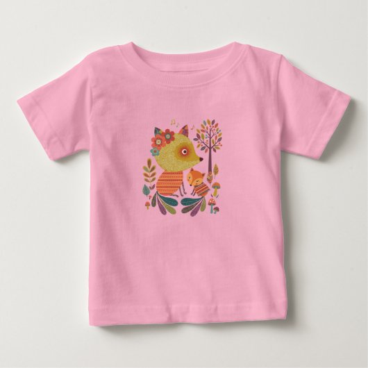The Fox and the Flowers T-Shirt (Voorkant)