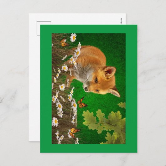 The fox and the Monarch Feestdagenkaart (Voorkant / Achterkant)