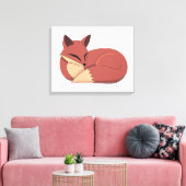The Fox Canvas Afdruk (Insitu (Woonkamer))