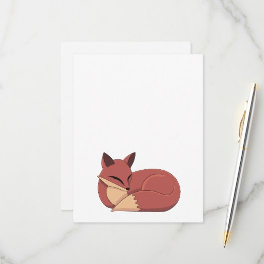 The Fox RSVP Kaartje (Voorkant / Achterkant in situ)