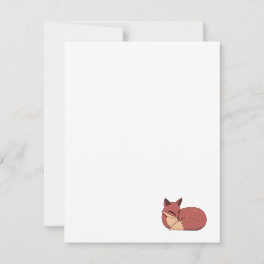 The Fox RSVP Kaartje (Achterkant)