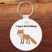 The Fox zegt Internet Meme Funny Song Cartoon Sleutelhanger (Voorkant)