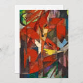 The Foxes, Infinity Stippen van After Franz Marc Feestdagenkaart (Voorkant / Achterkant)