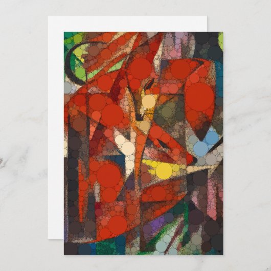 The Foxes, Infinity Stippen van After Franz Marc Feestdagenkaart (Voorkant / Achterkant)