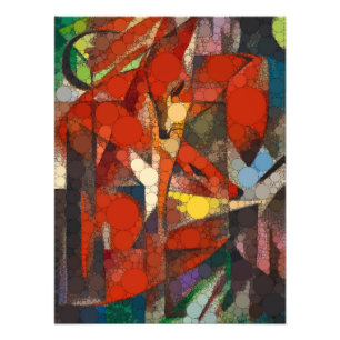The Foxes, Infinity Stippen van After Franz Marc Foto Afdruk