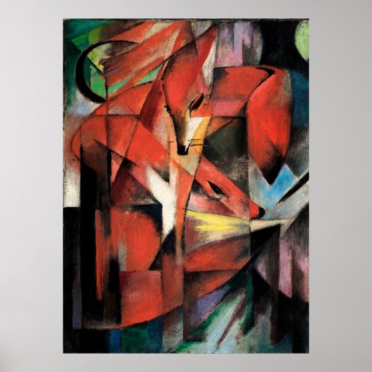 The Foxes van Franz Marc (1913) Poster (Voorkant)
