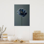 The Fragile Bloom of a Reconstructed Denim Flower Poster (Keuken)