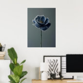 The Fragile Bloom of a Reconstructed Denim Flower Poster (Thuiskantoor)