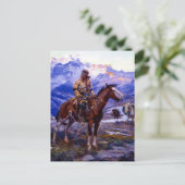 “The Free Trappers” door Charles M Russell Briefkaart (Staand voorkant)