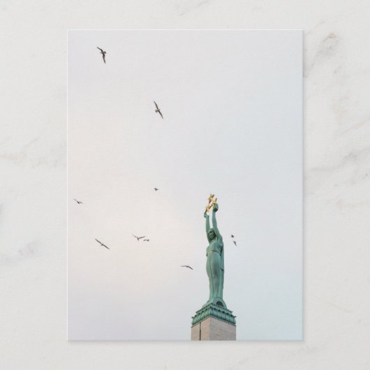 The Freedom Monument in Riga, Latvia Briefkaart (Voorkant)