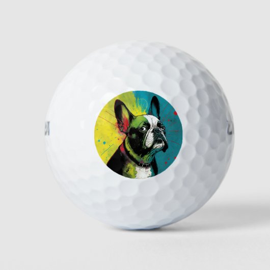 The French Bulldog - Composition 001 Golfballen (Voorkant)