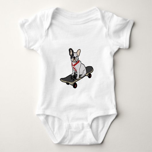 The French Bulldog Skateboarding Romper (Voorkant)