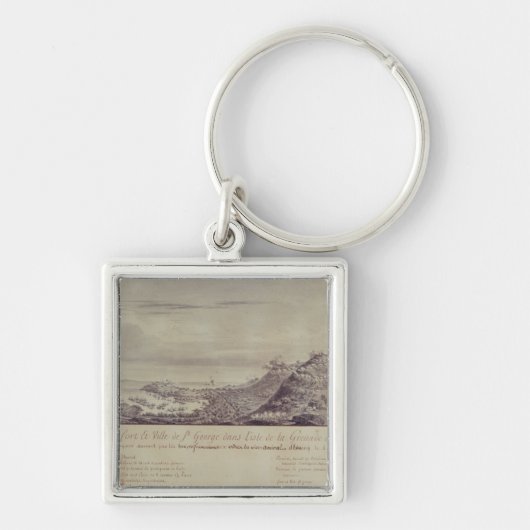 The French Capture Grenada, 1779 Sleutelhanger (Voorkant)