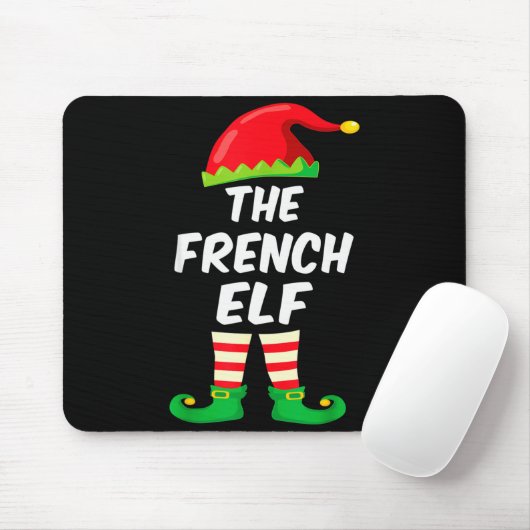 The French Elf Family Matching Funny Christmas Cos Muismat (Met muis)
