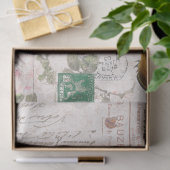 The French Ephemera Postal Writers Lady Tissue Pap Tissuepapier (Geschenk)