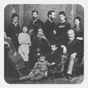 The Freud Family, c.1876 Vierkante Sticker