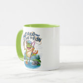 The Frog Angler: Een speelse twist op Gevist Mok (Voorkant links)