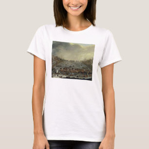 The Frost Fair of the winter of 1683-4 on the Tham T-shirt