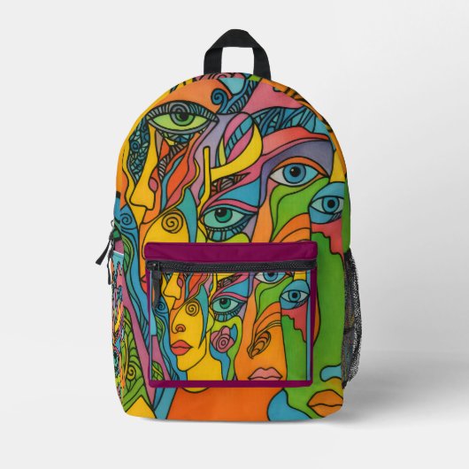 The funky backpack bedrukte rugzak (Voorkant)