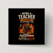 The Funniest Teacher Gift Ever! 🍎🔥 Vierkante Button 5,1 Cm (Voorkant)