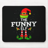 The Funny Elf Christmas Family Matching Pajama Muismat (Voorkant)