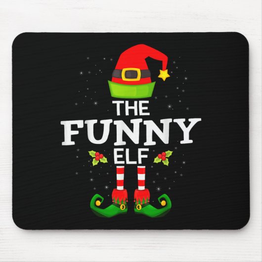 The Funny Elf Christmas Family Matching Pajama Muismat (Voorkant)