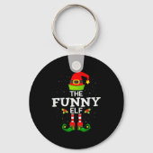 The Funny Elf Christmas Family Matching Pajama Sleutelhanger (Voorkant)