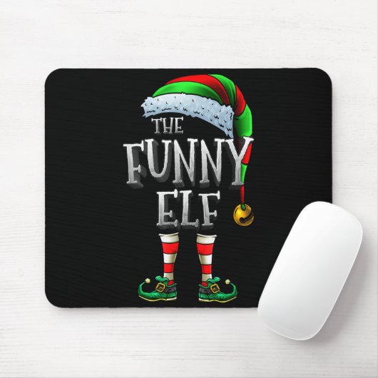 The Funny Elf Shirt Matching Family Funny Christma Muismat (Met muis)