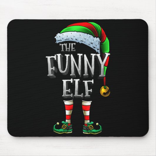 The Funny Elf Shirt Matching Family Funny Christma Muismat (Voorkant)