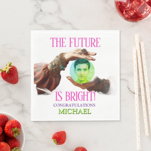 The Future Is Bright Fortune Teller Graduation Servet (Insitu)