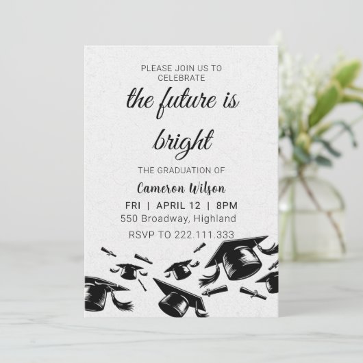 "The Future is Bright" Graduation Ceremony Kaart (Staand voorkant)
