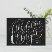 The Future is Bright Graduation Invitation Card Kaart (Staand voorkant)