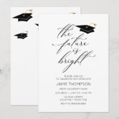 The future is bright Modern Graduation Invitation Kaart (Voorkant / Achterkant)