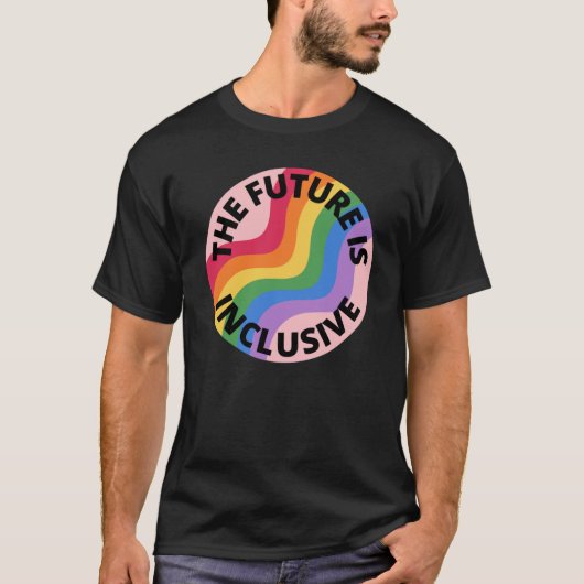 The Future Is Inclusive Pride Rainbow Pink girl T-shirt (Voorkant)