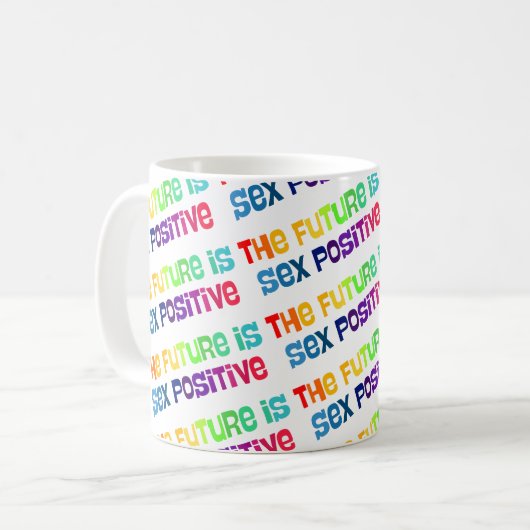 The Future Is Sex-Positive Koffiemok (Voorkant links)