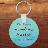 The Future Mr & Mrs. Blauwgroen & Blue Mandala Sleutelhanger (Voorkant)