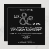 The Future Mr & Mrs Rustic Verloving Bridal Party Kaart (Voorkant / Achterkant)