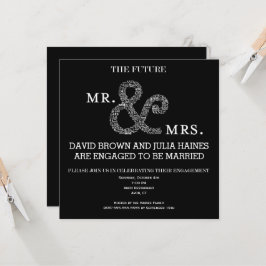 The Future Mr & Mrs Rustic Verloving Bridal Party Kaart