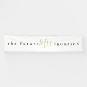 The Future Mrs Black Gold Script White Spandoek (Horizontaal)