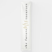 The Future Mrs Black Gold Script White Spandoek (Verticaal)