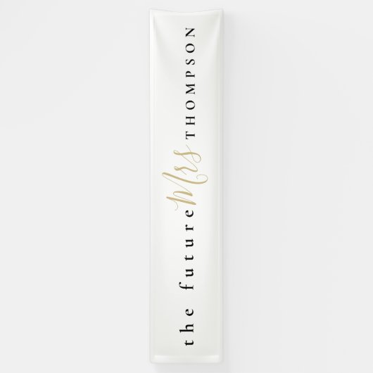 The Future Mrs Black Gold Script White Spandoek (Verticaal)