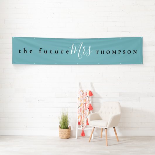 The Future Mrs. Name Black White Script Purist Blu Spandoek (Insitu)